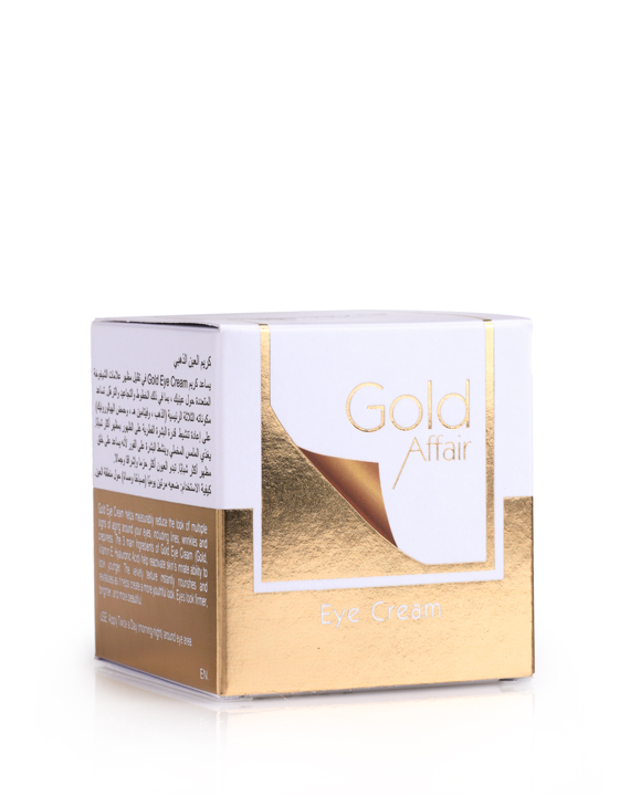 gold affair eye cream box